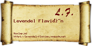 Levendel Flavián névjegykártya